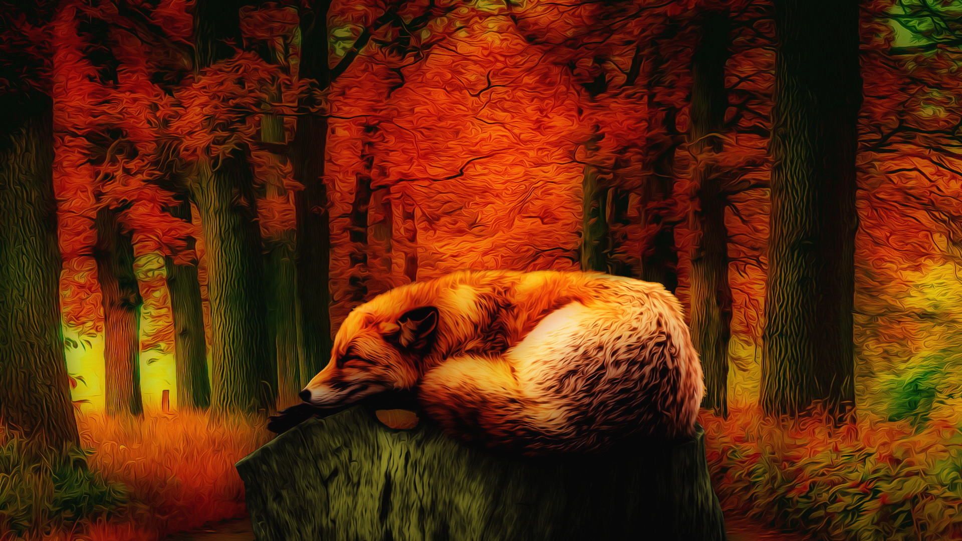 Resting Fox Wallpaper Artwork Ubuntu Mate Community