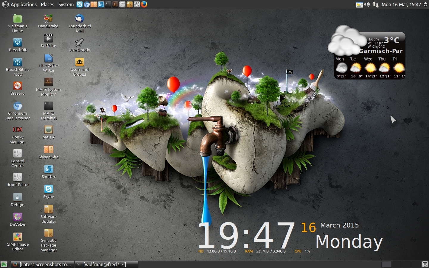 Azië gewicht Veroveraar My Ubuntu Mate 15.04 desktop - Screenshots - Ubuntu MATE Community