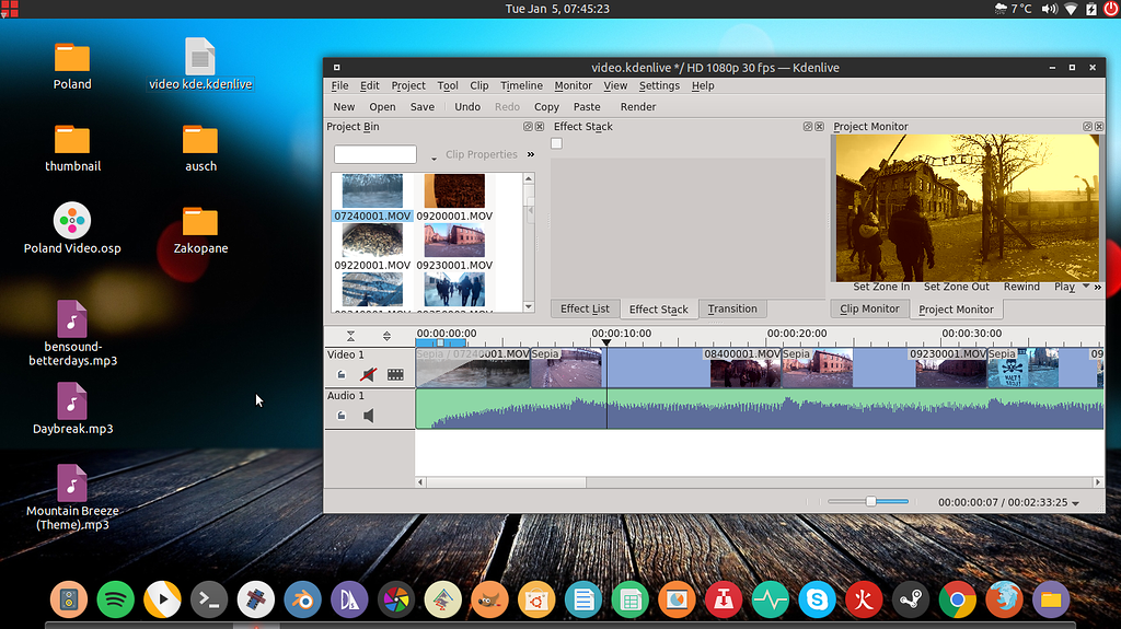Editing a video in Kdenlive Screenshots Ubuntu MATE Community