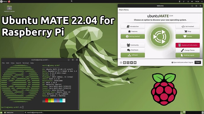Ubuntu MATE 22.04 for Raspberry Pi