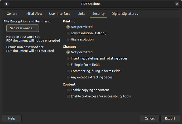 LibreOffice__ExportAsPDF__Security