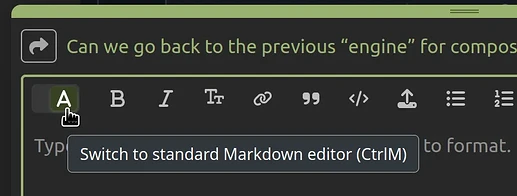 Switch back to the old editor