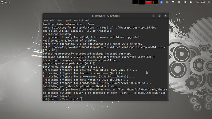 installing