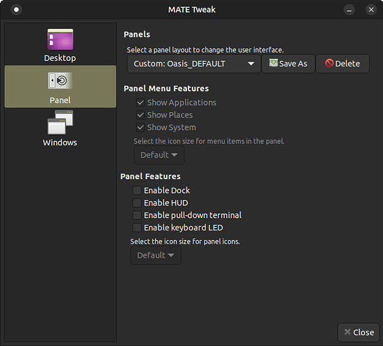Panel Layout__MATE Tweak
