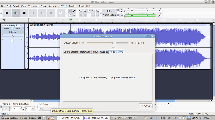 Audacity no sound