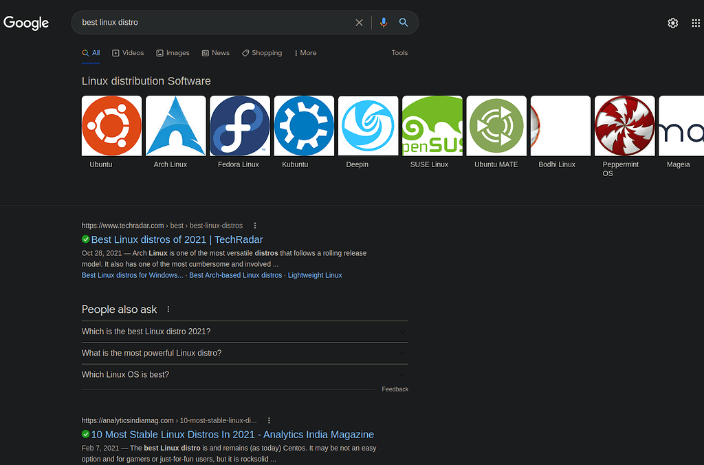 Google Linux Distro Google search shows UM as one of the best Linux distros - Media ...