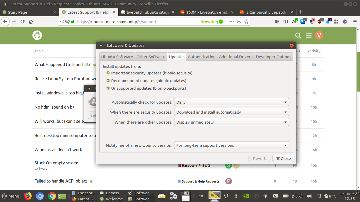 Update topic. Linux Mint 20.2 uma.