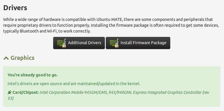 ubuntu 14.04 open driver intel gma 950