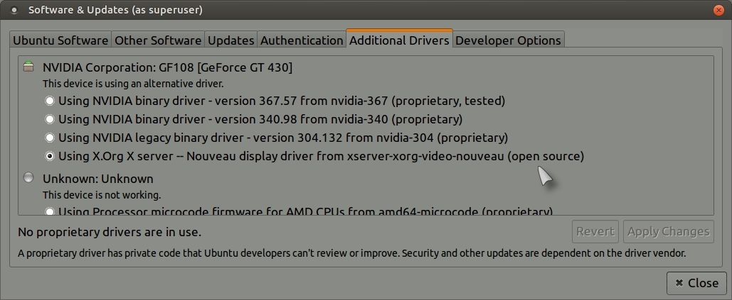 update nvidia drivers ubuntu