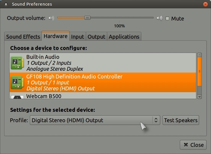 Ubuntu hdmi нет звука