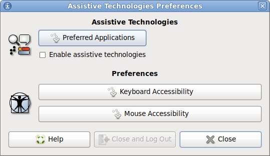 MATE Accessibility Preferences